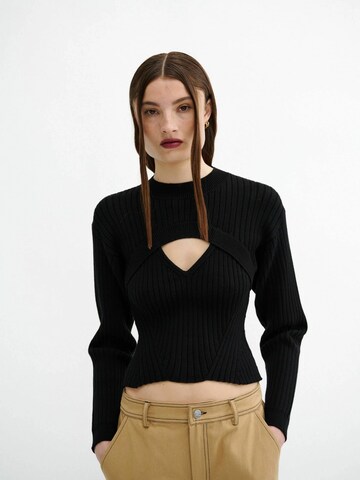 Pull-over 'Vivian' Résumé en noir : devant