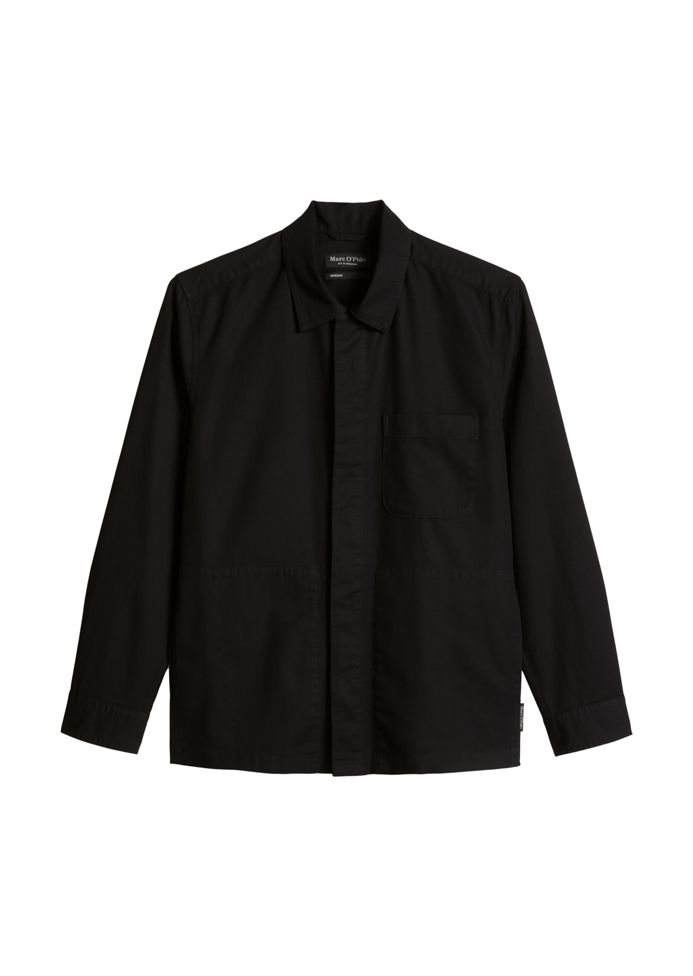 Marc O'Polo Regular fit Overhemd in Zwart: voorkant