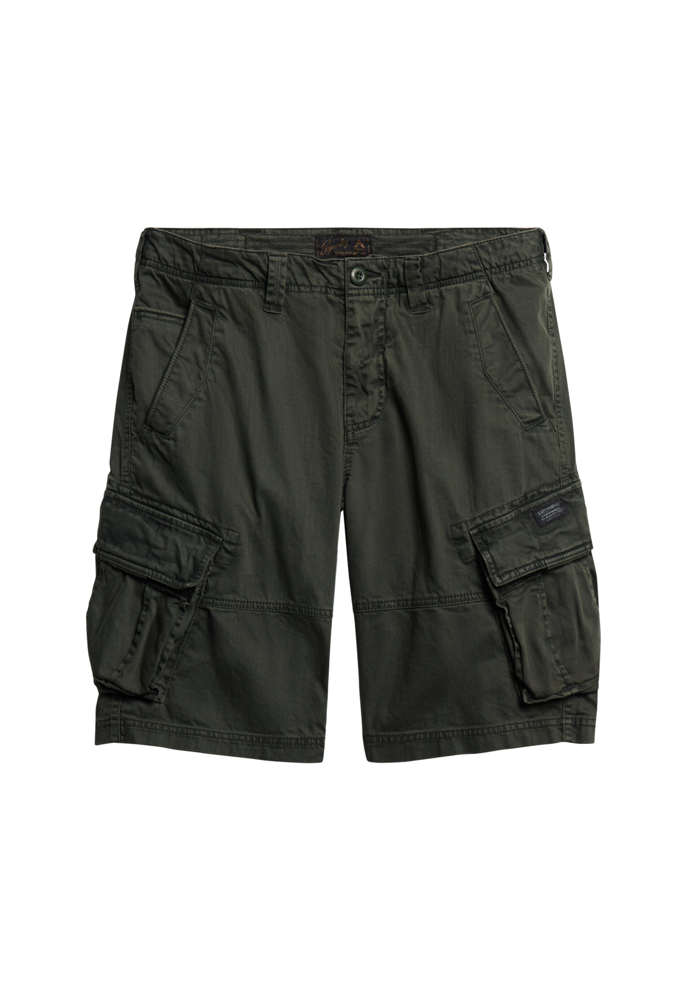 Pantalon cargo 'Core' Superdry en vert : devant