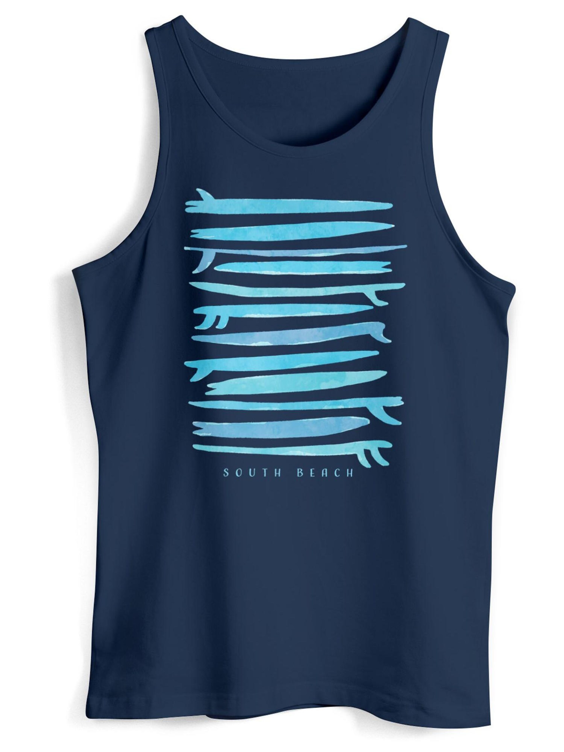 Neverless Shirt 'Surf Boards South'‌‌‌‌‌‌‌‌‌ in Blau: Vorderseite