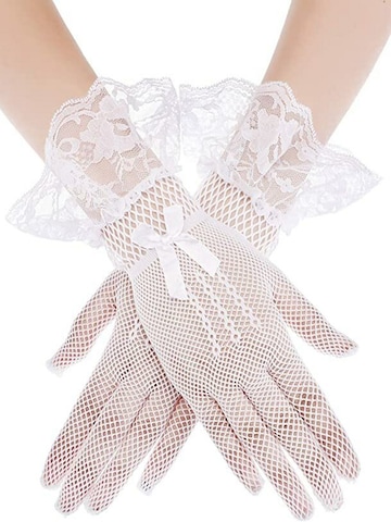 Tomshop24-7 Full Finger Gloves 'Lola' in White: front
