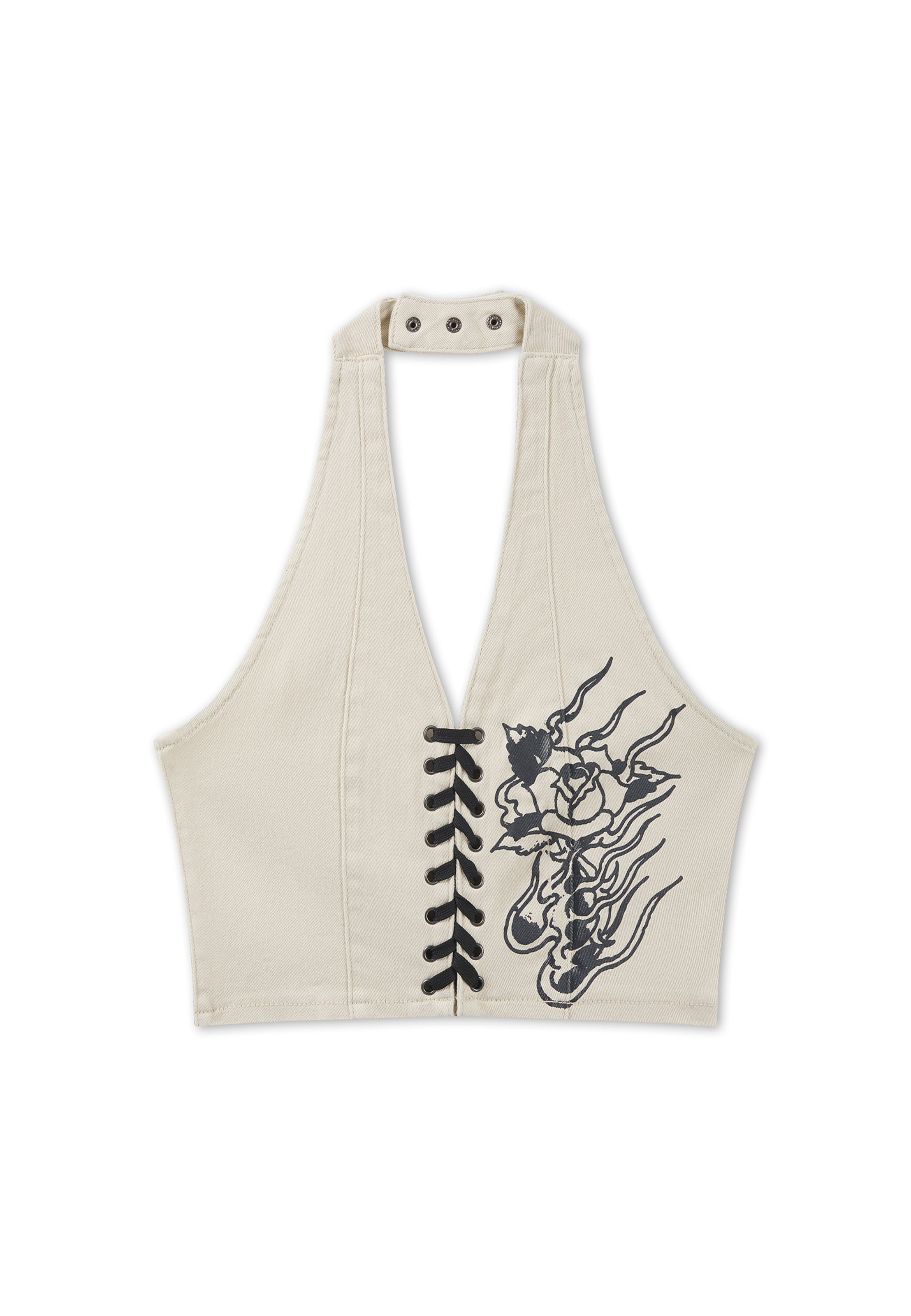 Ed Hardy - Top en beige: frente