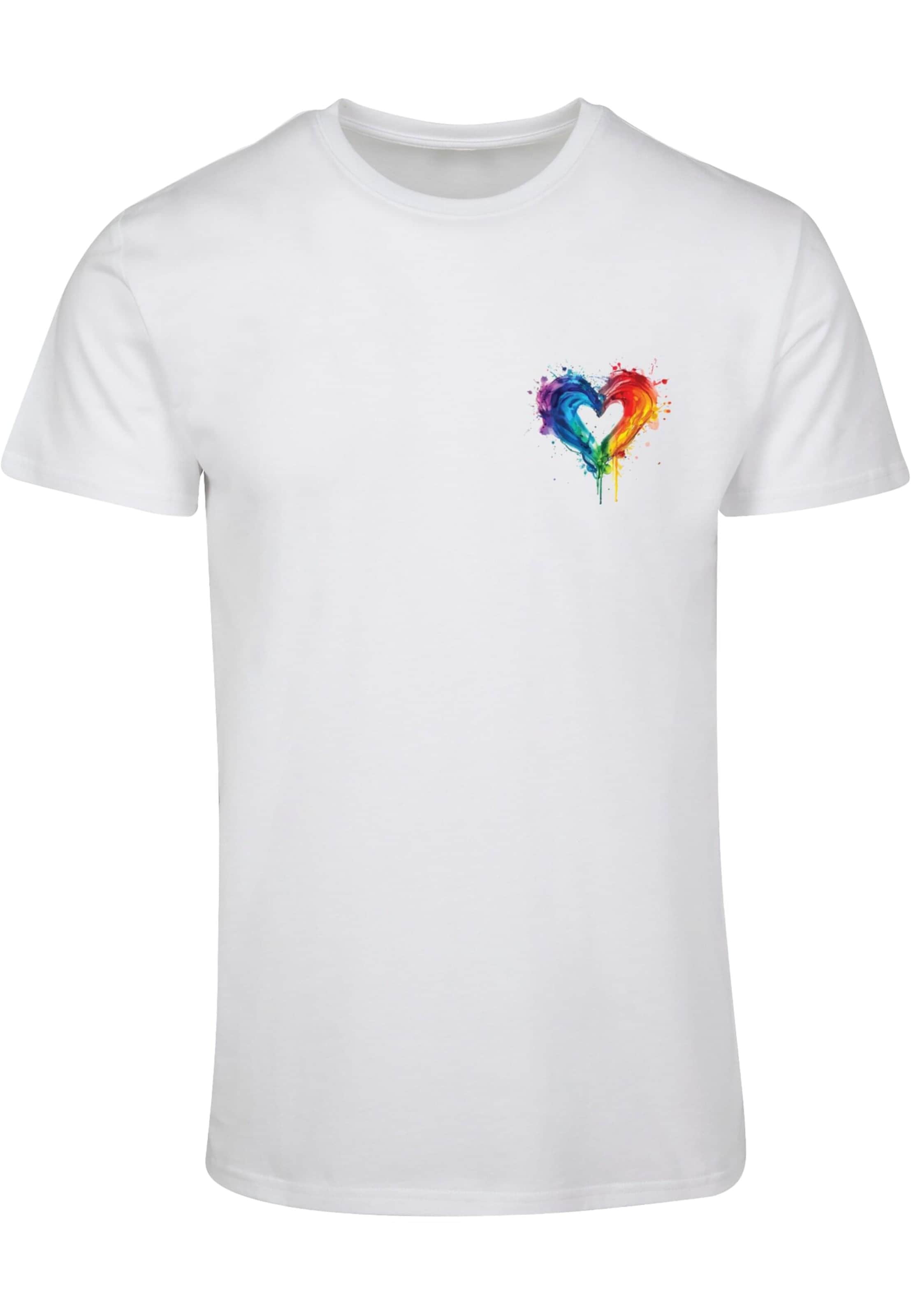 T-Shirt 'Pride Splash Vibe' Merchcode en blanc : devant