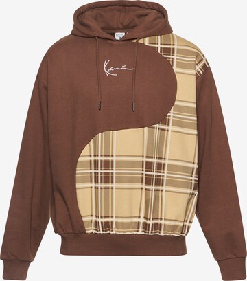 Sweat-shirt Karl Kani en marron : devant