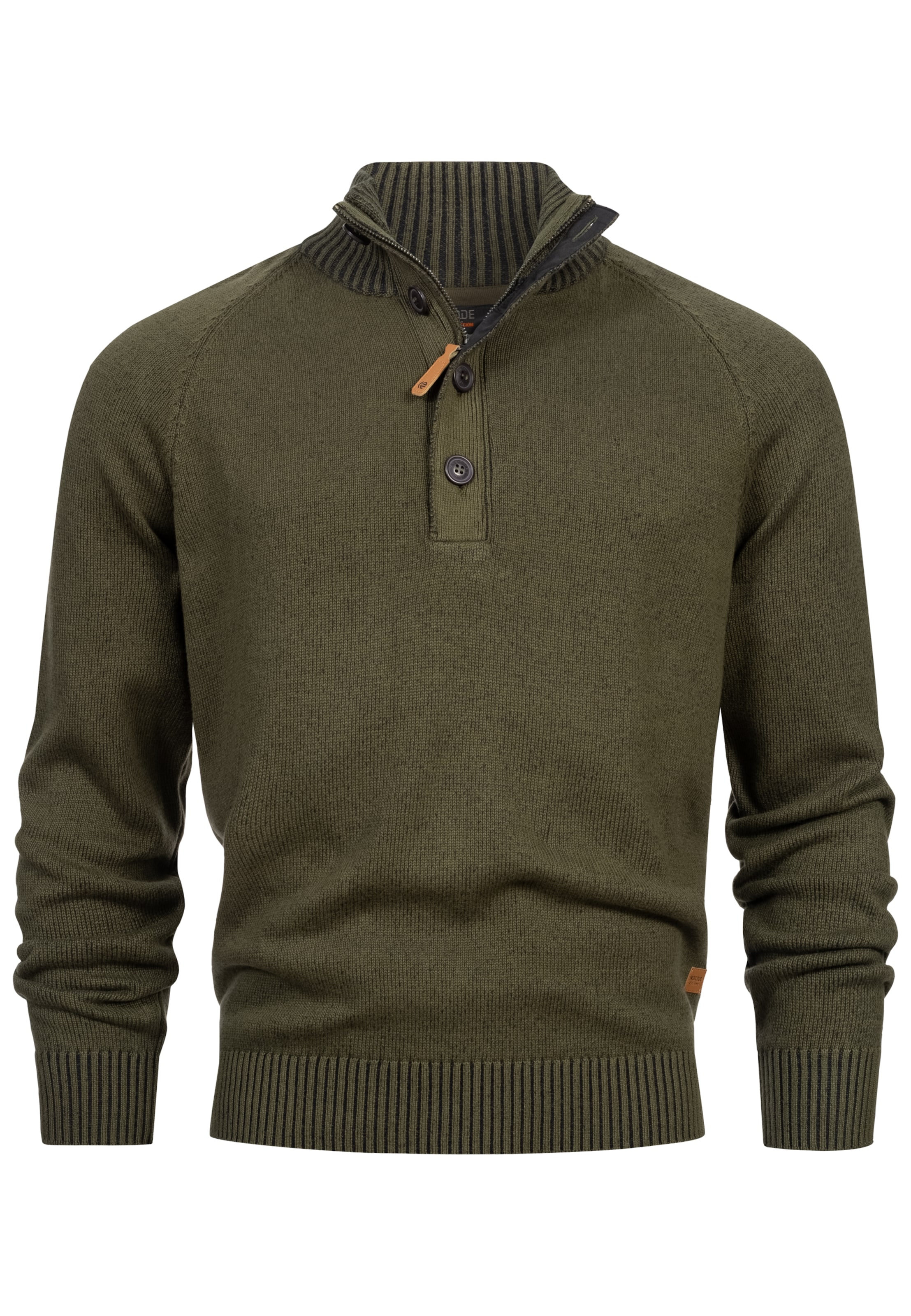 INDICODE JEANS Sweater 'INRajas' in Green: front
