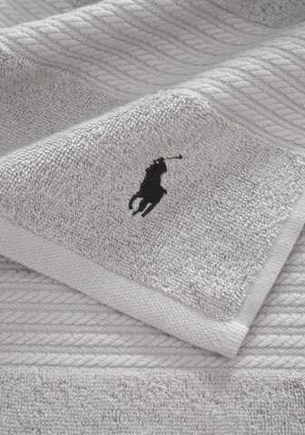 Ralph Lauren Home Washcloth 'POLO PLAYER' in Grey