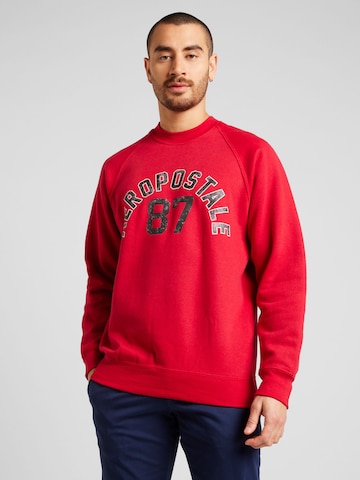Sweat-shirt AÉROPOSTALE en rouge : devant