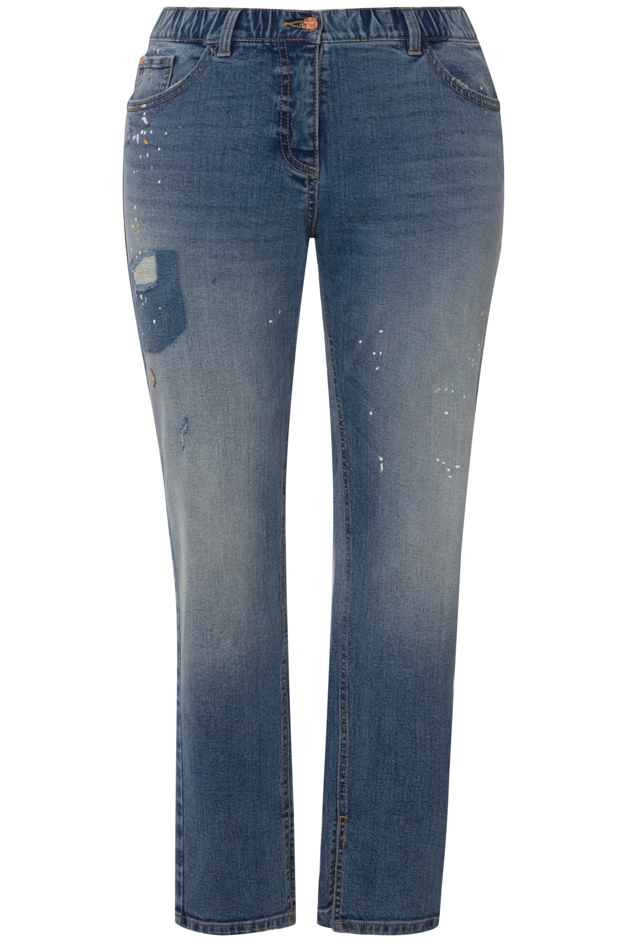 Ulla Popken Loosefit Jeans in Blau: Vorderseite