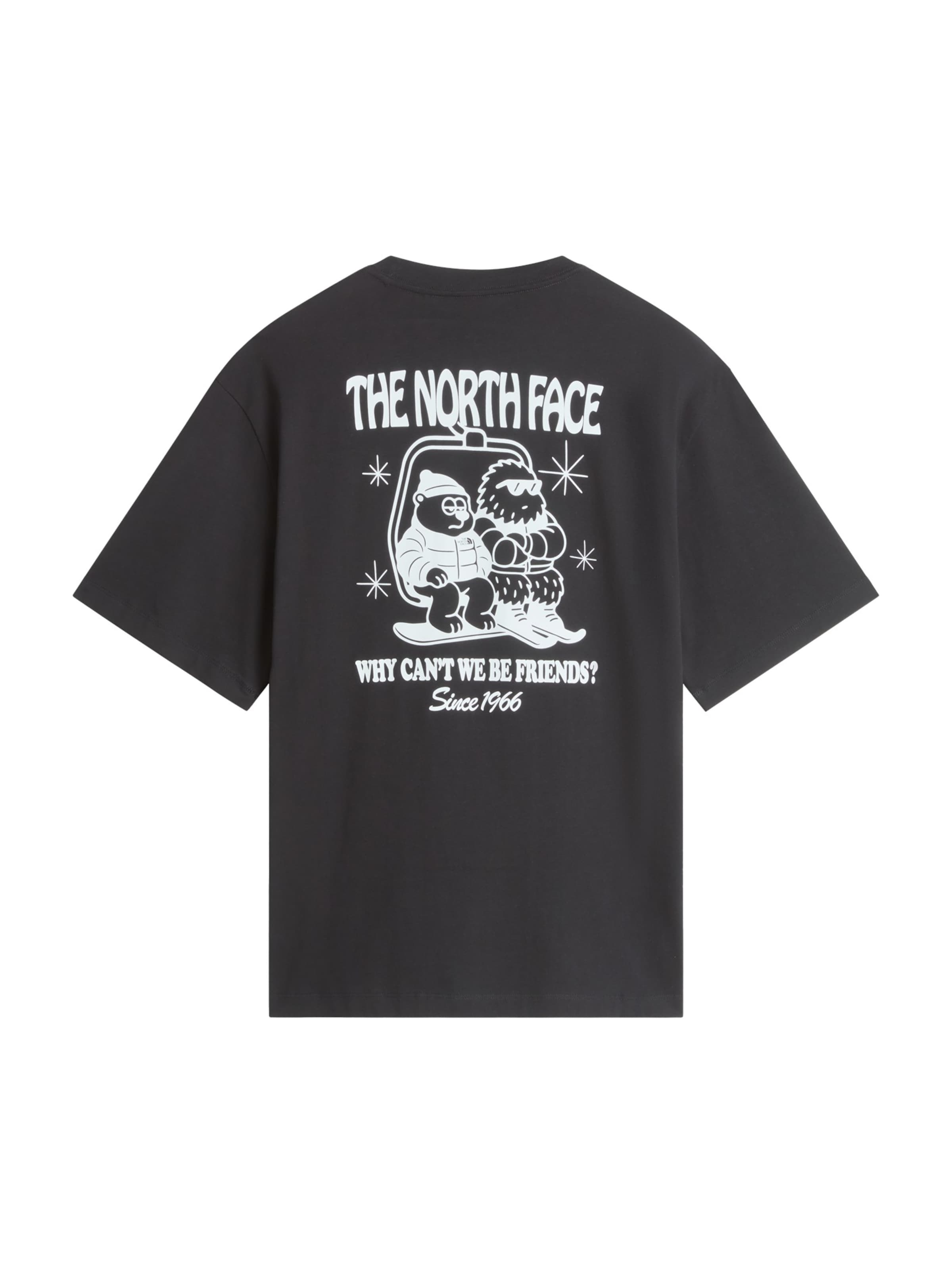 Maglietta 'M LET'S BE BUDDIES OVERSIZED SS TEE' di THE NORTH FACE in nero