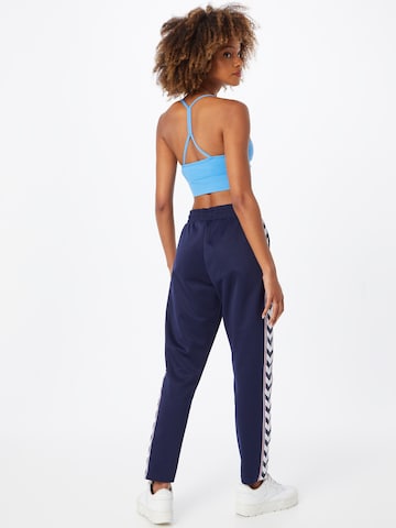 Hummel Tapered Workout Pants in Blue