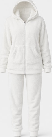LEAFLETIC Hausanzug 'Leafletic Women’s Hoodie and Jogger Set' in Weiß: Vorderseite