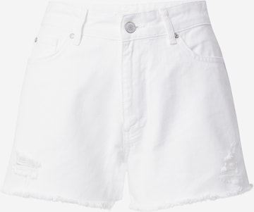 Trendyol Zvonové kalhoty Džíny – bílá: přední strana