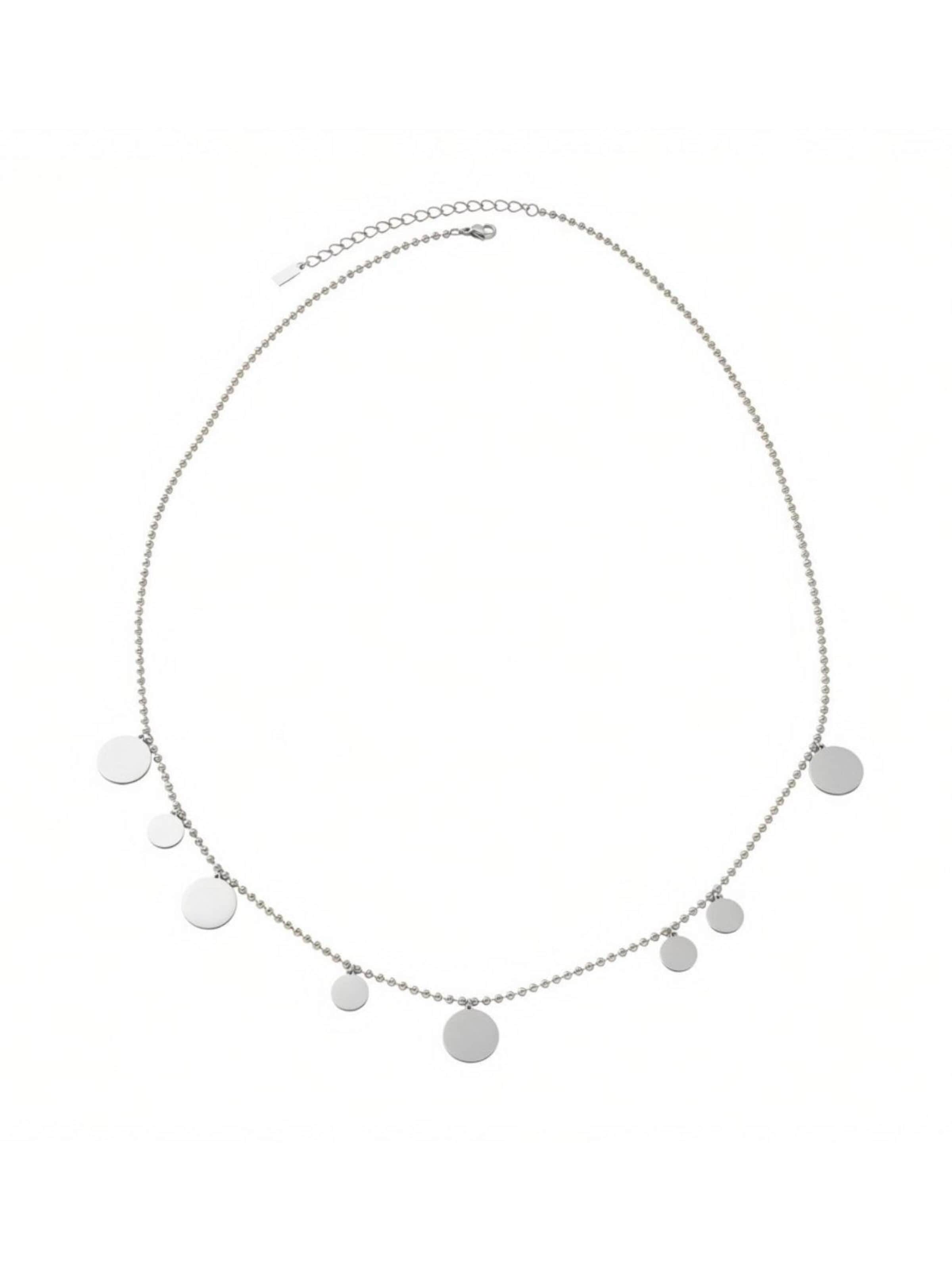 DNSK Copenhagen - Cadena 'NORA Waterproof Silver Stainless Steel Long Necklace – Brushed Finish' en plata