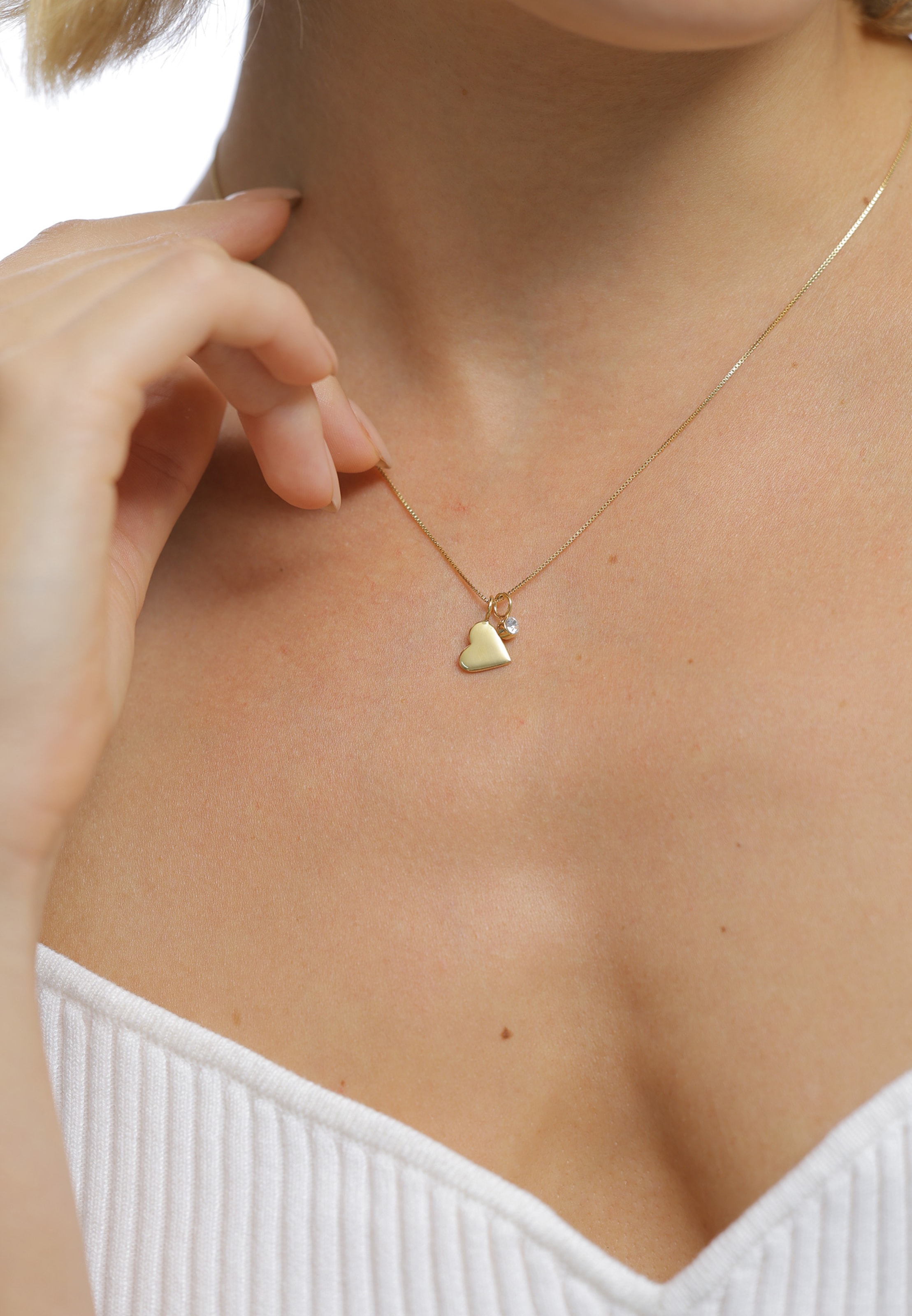 ELLILančić 'Herz' - zlatna boja: prednji dio