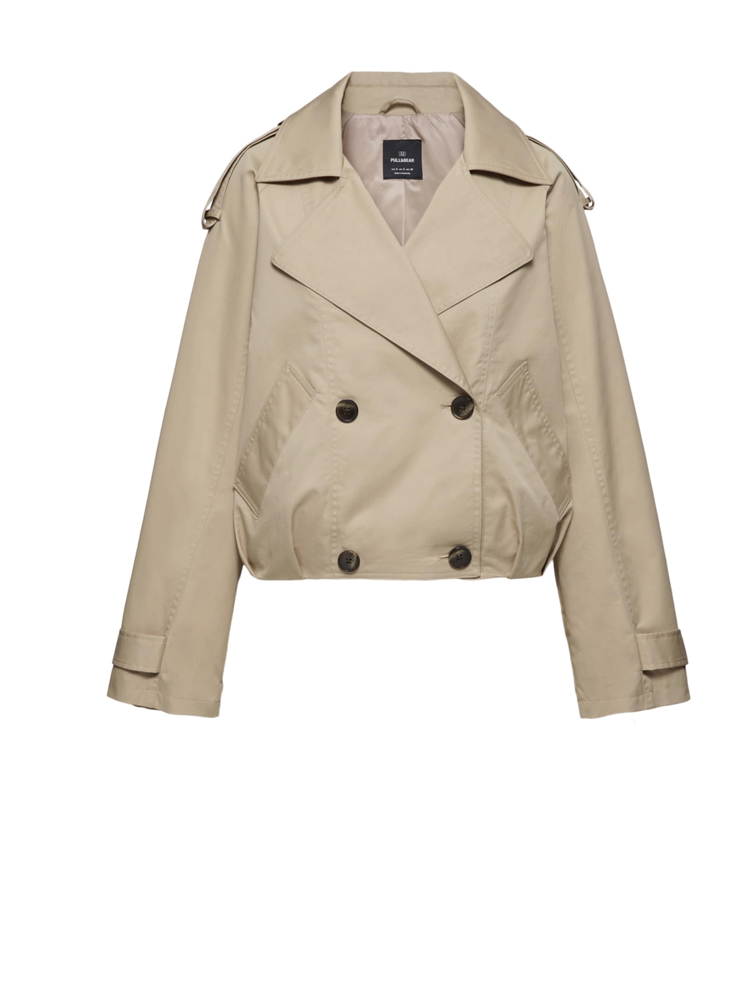 Pull&Bear Mantel in Beige: Vorderseite