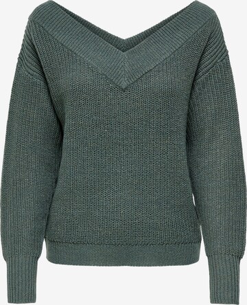 Pullover 'Melton' di ONLY in verde: frontale