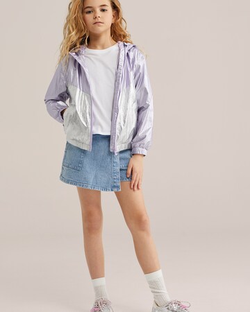 WE Fashion Between-season jacket in Purple