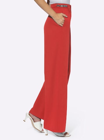 heine - Pierna ancha Pantalón en rojo