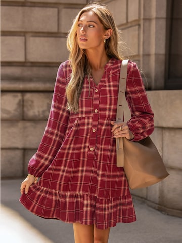 Cupshe Obleka 'Rustic Charm Plaid' | rdeča barva