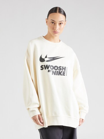 Bluză de molton de la Nike Sportswear pe alb: față