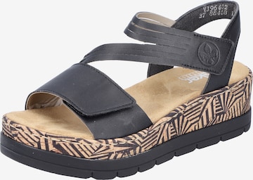 Rieker Sandals in Black: front