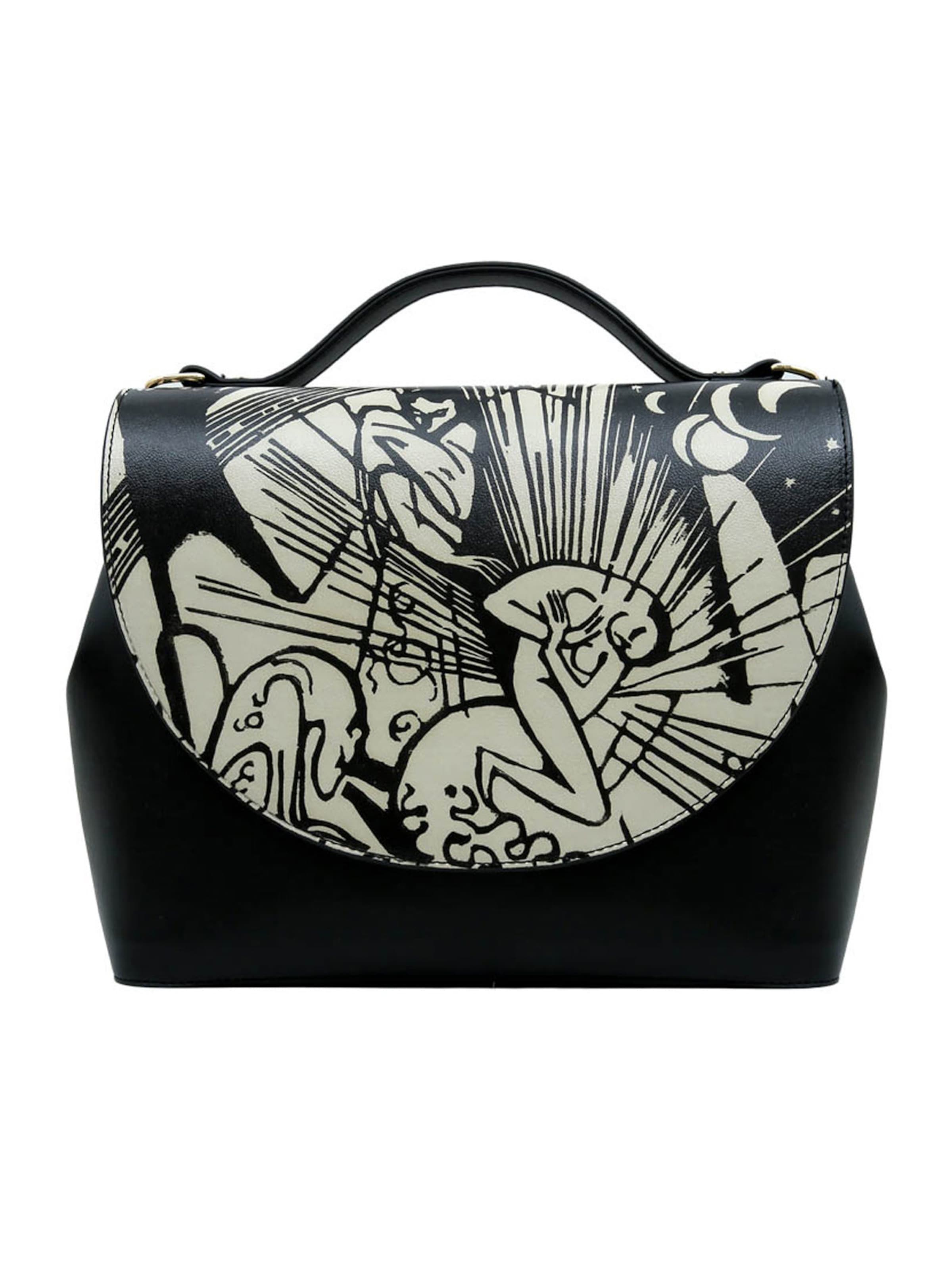 DOGO Crossbody Bag 'Handy Bag Umhängetasche - Desire for Peace' in Black: front