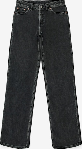 Dr. Denim Jeans 'Addy Mid Straight' in Schwarz: Vorderseite