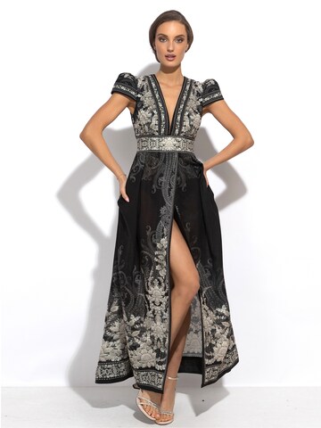 JIORO Summer Dress 'FROZEN LOTUS' in Black