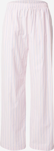 Abercrombie & FitchWide Leg/ Široke nogavice Hlače - roza boja: prednji dio