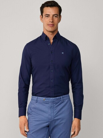Hackett London Regular Fit Hemd 'Ess' in Blau: Vorderseite