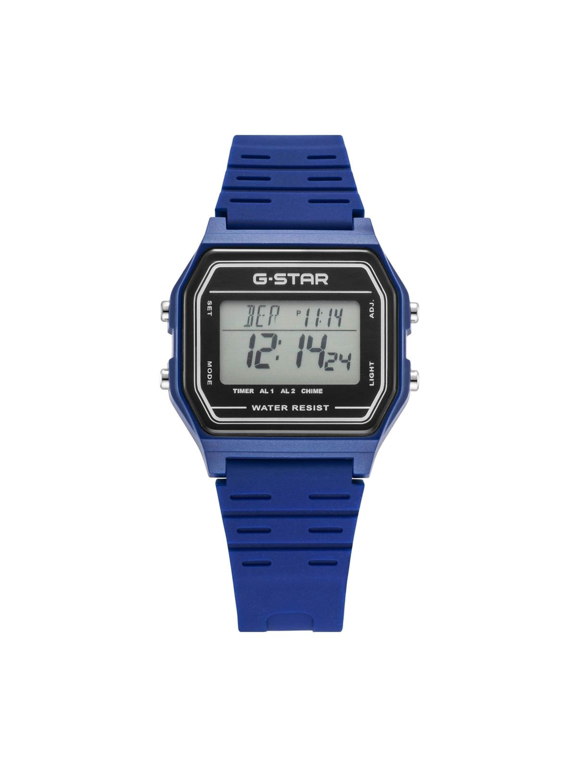 G-STAR Digitaluhr 'Electronic watch Gridline'‌‌ in Blau: Vorderseite