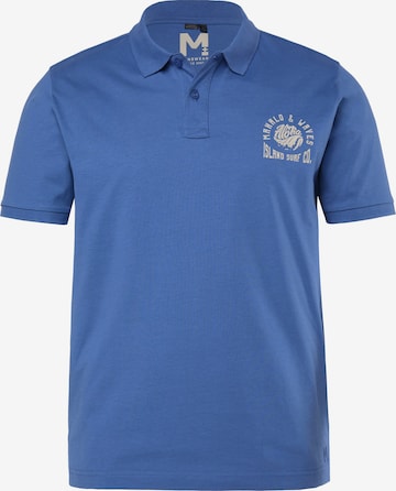 Men Plus Poloshirt in Blau: Vorderseite