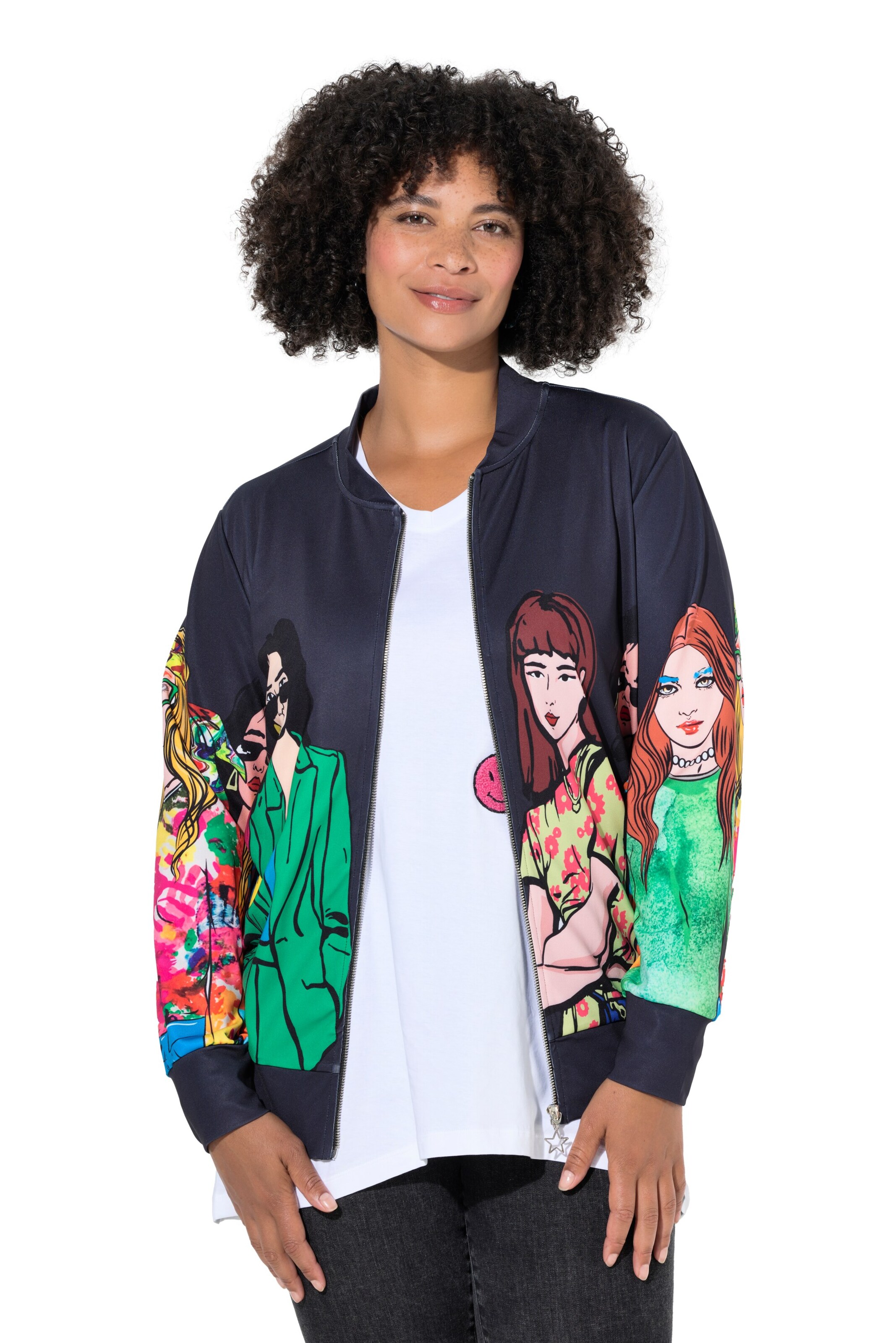 Veste mi-saison Angel of Style en bleu : devant