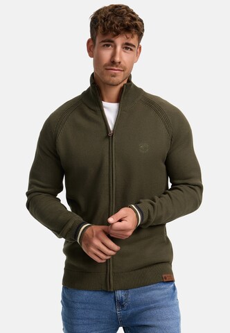 INDICODE JEANS Knit Cardigan 'Arutemia' in Green: front