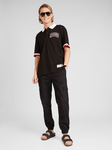 HUGO Red Poloshirt 'Dillet' in Schwarz