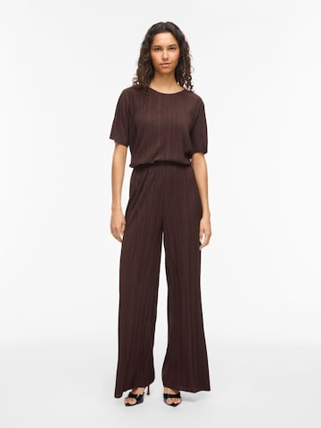 VILA Wide leg Pants 'VIPLisa' in Brown