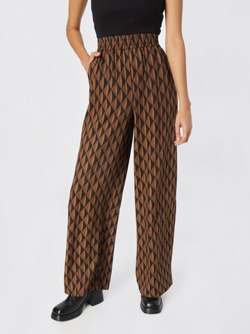 Gestuz Loose fit Pants 'Lithilde' in Brown: front