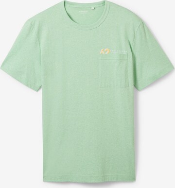 T-Shirt TOM TAILOR en vert : devant