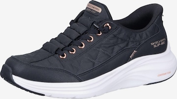 Baskets basses SKECHERS en noir : devant