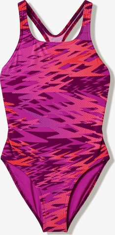 SPEEDO T-Shirt Badeanzug in Lila: Vorderseite