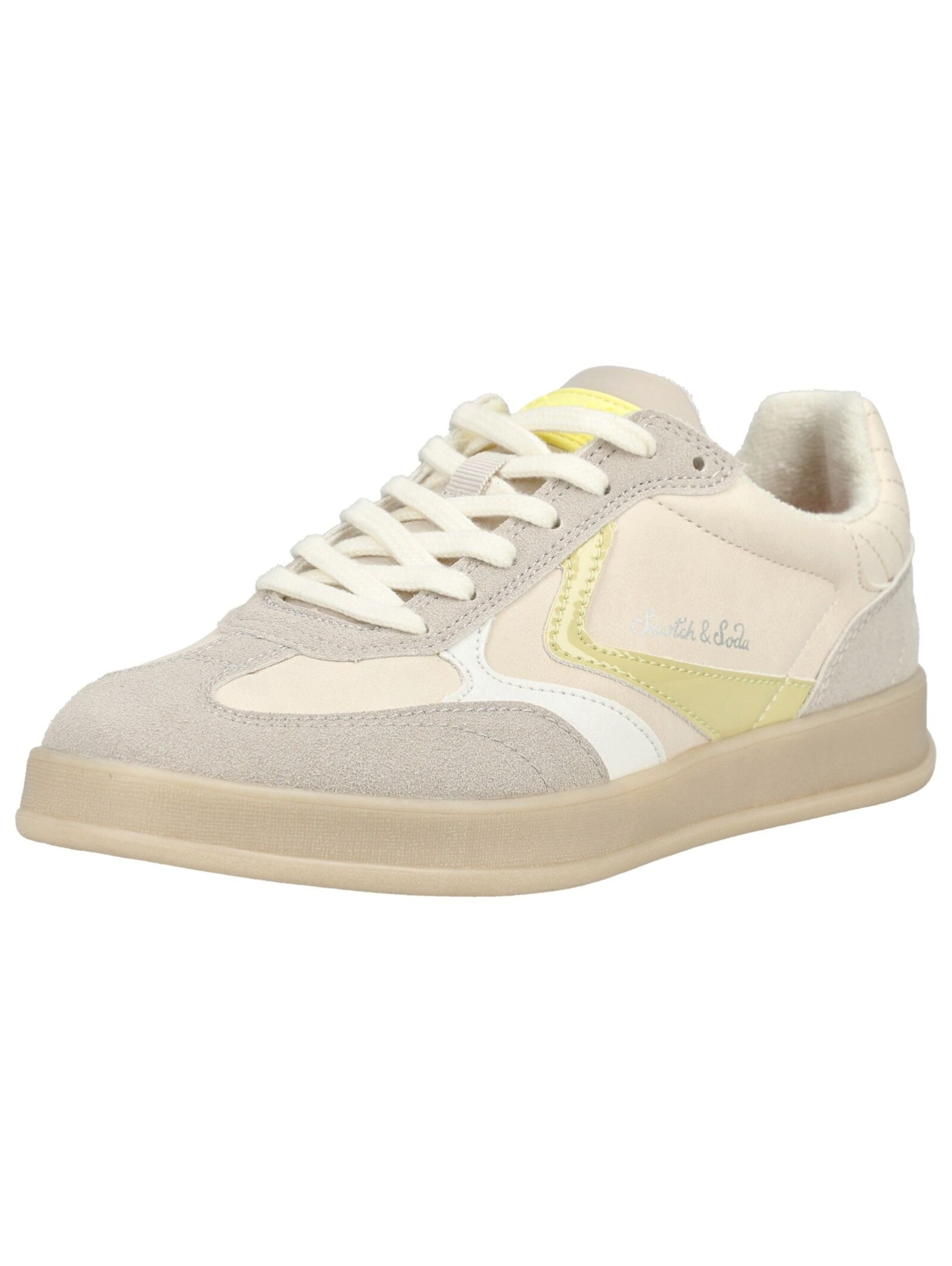 Baskets basses SCOTCH & SODA en beige : devant