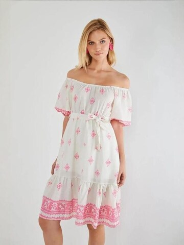 MixRay - Vestido de verão em branco: frente