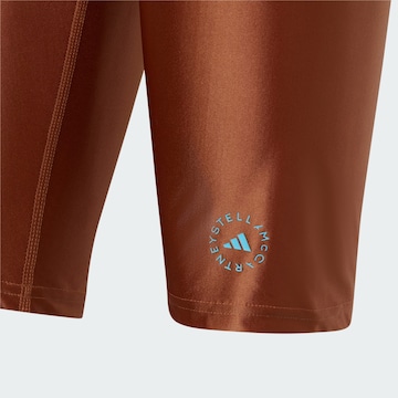 ADIDAS BY STELLA MCCARTNEY Skinny Workout Pants 'True Life Roll-top' in Brown