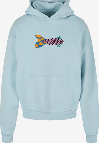 Merchcode Sweatshirt 'Yellow Submarine - Fish No. 1' in Blau: predná strana