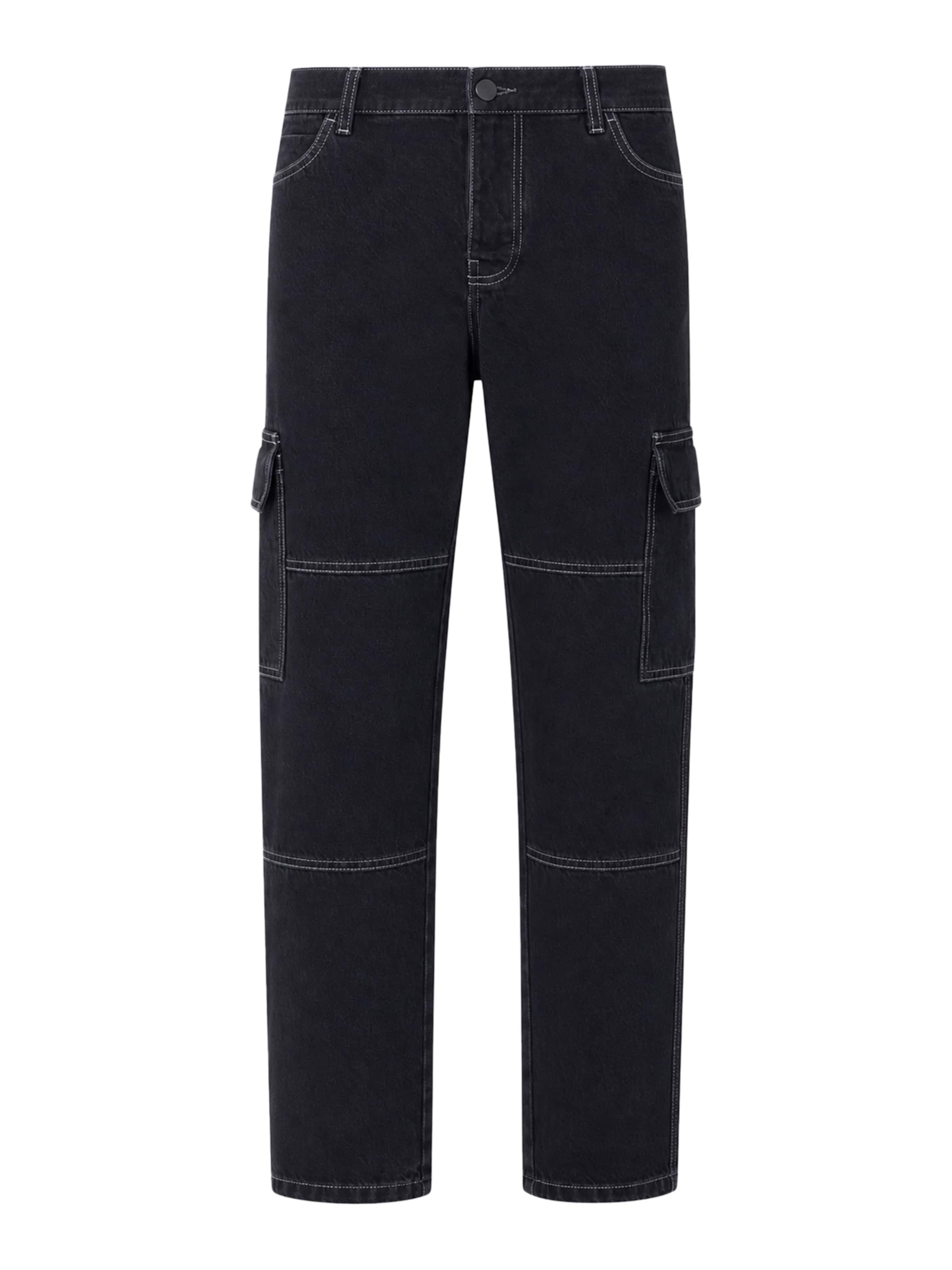 Jeans cargo di BRAVE SOUL in nero: frontale