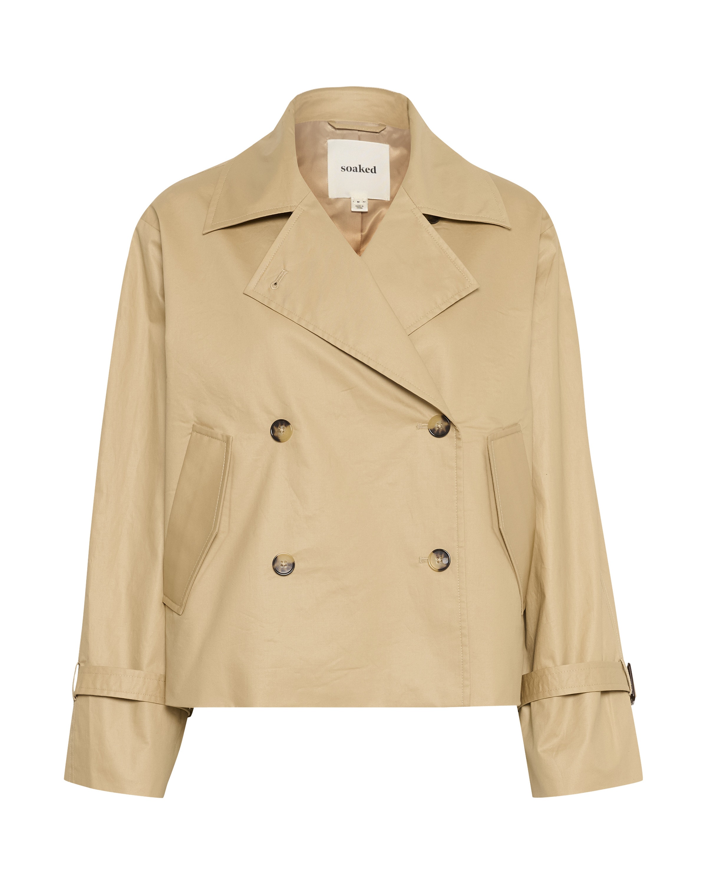 SOAKED IN LUXURY Jacke 'Favne' in Beige: Vorderseite