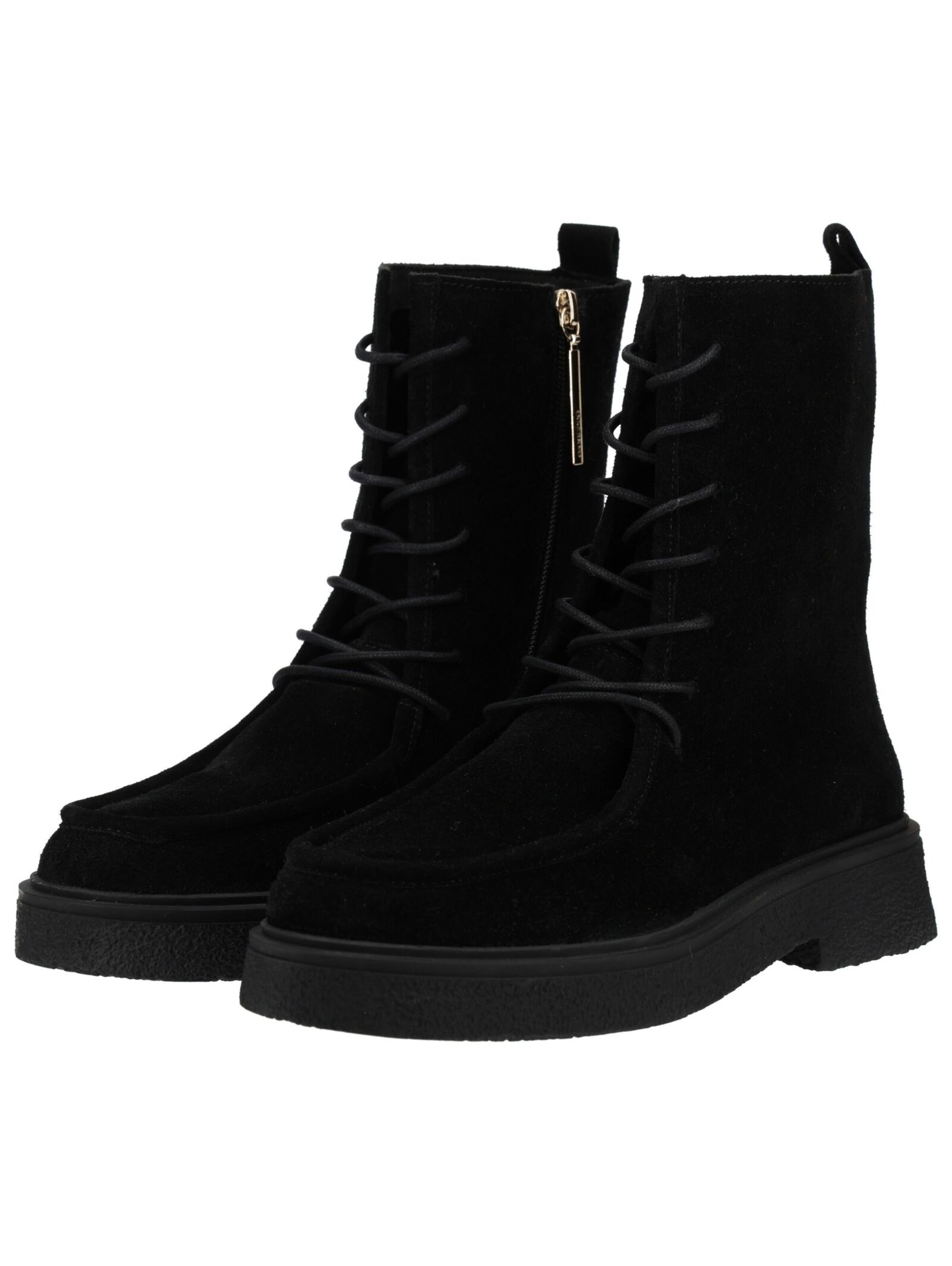 GIOSEPPO Lace-Up Ankle Boots in Black