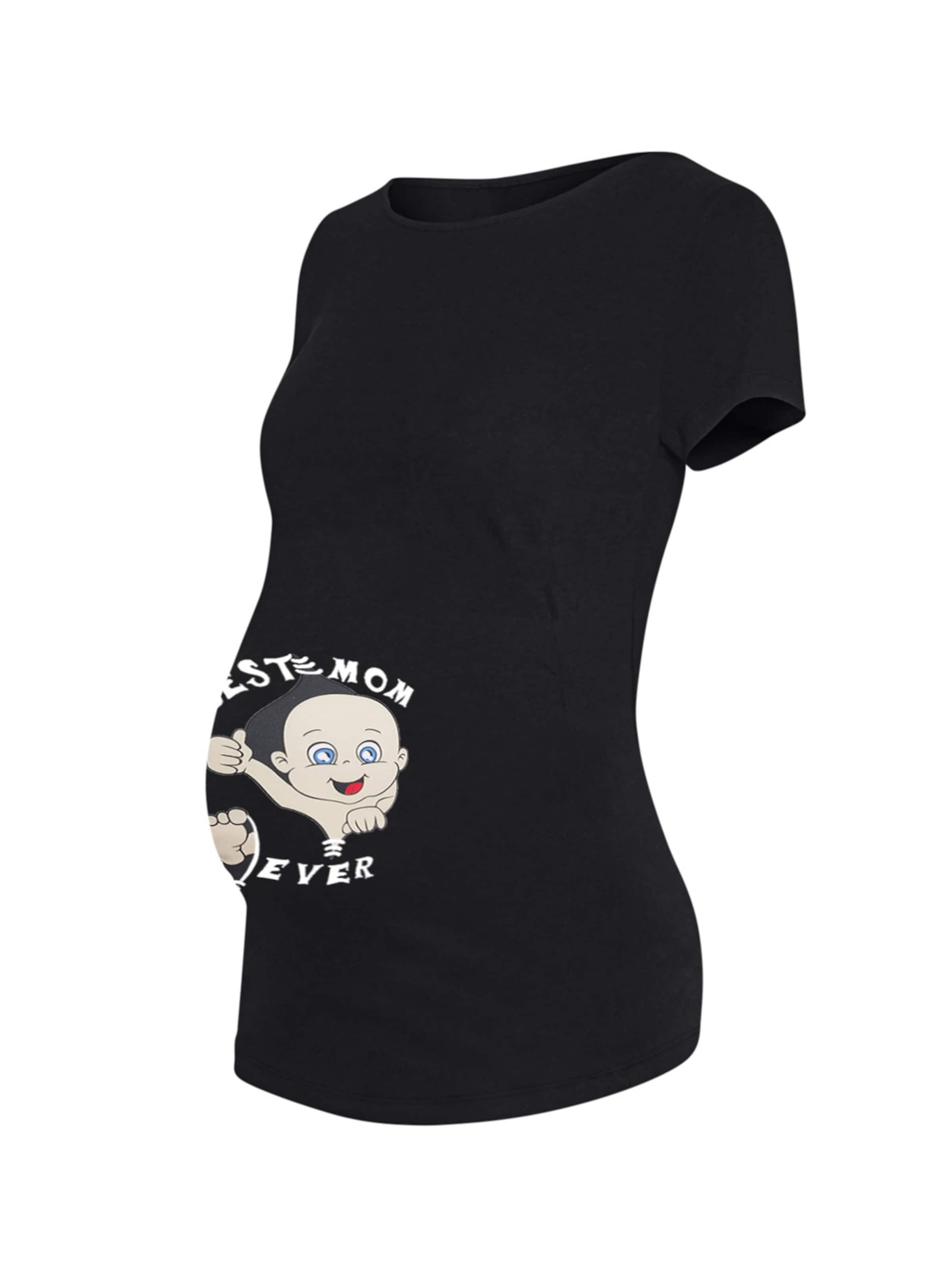 M.M.C. Shirt 'Best Mom Ever Umstandsshirt' in Black: front