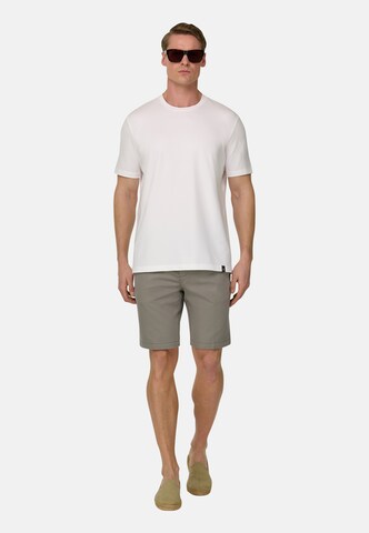 Boggi Milano Slim fit Pleat-front trousers in Green