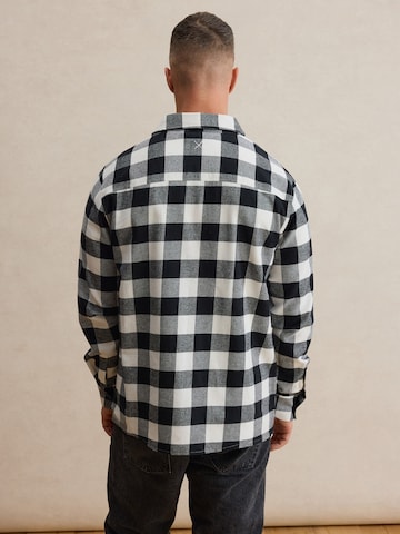 DAN FOX APPAREL Regular Fit Hemd 'Efe' in Schwarz